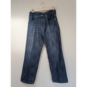 Southpole Jeans Boys 12 Blue Baggy Denim Relaxed Fit Wide Leg School Y2K